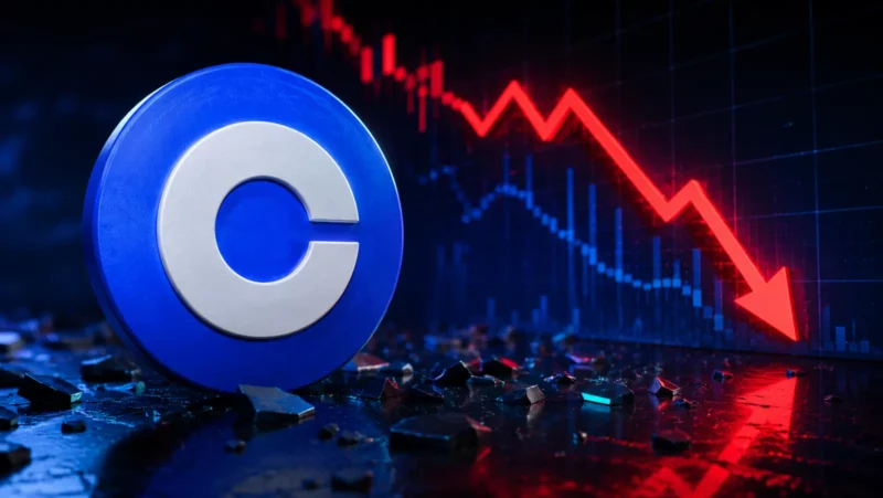 Coinbase Shares Slide as Q2 Revenue Miss Extends Losing Streak