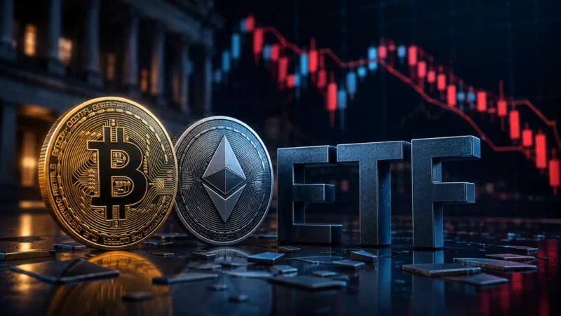 Bitcoin and Ether ETFs Shed $159M as Institutional Rebound Stalls